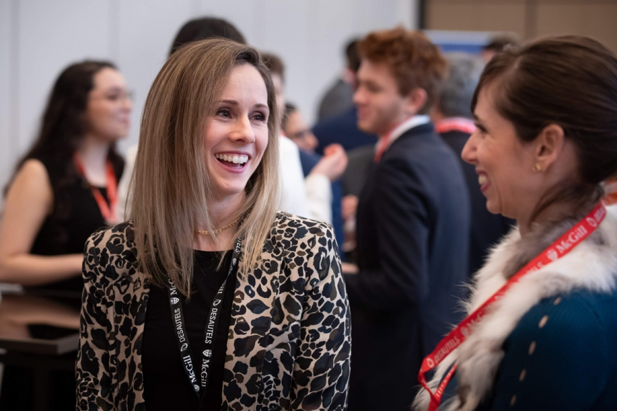 (L-R) Jennifer Heil, BCom’13, Olympian, social innovator and activist, and Marie Pier Germain, EMBA&#039;16, Regional Director, Germain Hotels