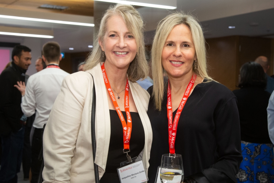 Jacqueline McClure-Zerbe (MBA&#039;94) and Leslie Slilver (MBA&#039;94) 