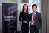 France Margaret Bélanger (EMBA’14), Executive Vice-president, Commercial and Corporate Affairs, Montréal Canadiens (Management Achievement Award), with member of DMAA organizing committee