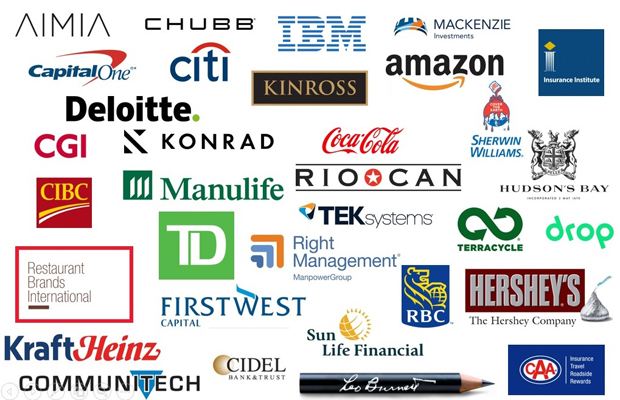 A snapshot of the employer presence during the Meet McGill Trip.  