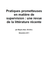 Pratiques prometteuses de supervision - Elayne Aber, M.S.Soc.