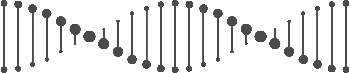 Black graphic of DNA strand