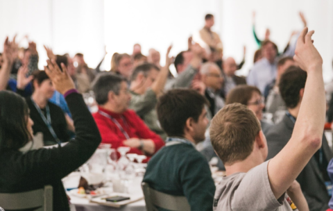 crowd attending an event