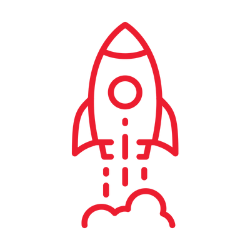 Rocket launching icon