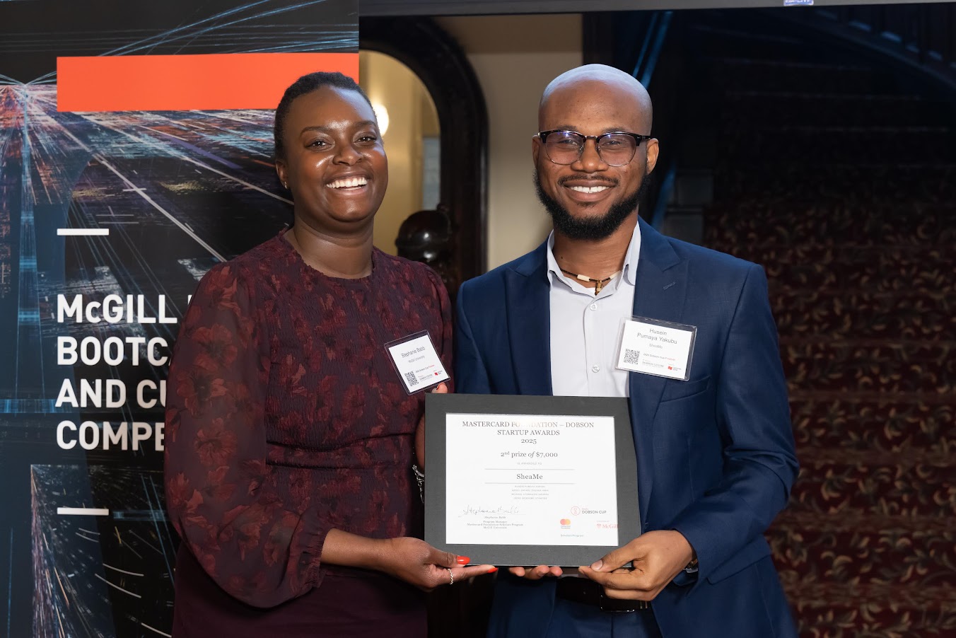 SheaME 2nd place winner of the Mastercard Foundation-Dobson Startup Award