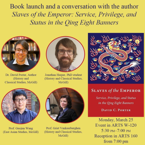 Book Launch and a conversation with the author poster
