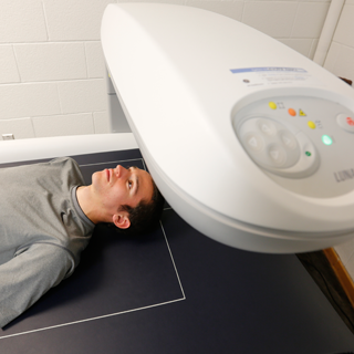 Body Scan in progress at the Health and Fitness Promotion Laboratory