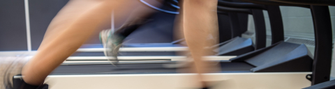 a person running on a treadmill