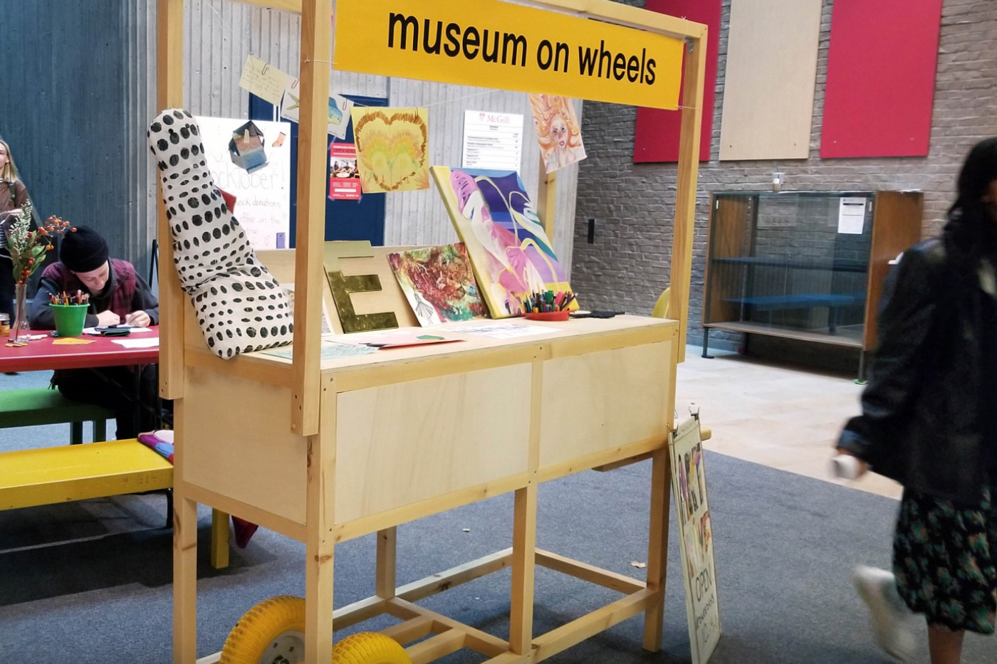 Museum on Wheels booth in the Education Building lobby