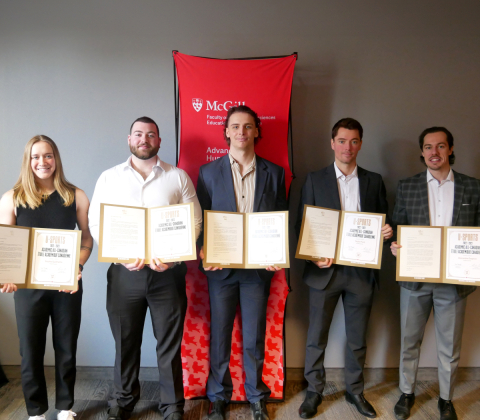 U-Sports 2022-2023 Academic All-Canadian Award Winners: Sophie Guilmette, Jonathan Walter Wilding, William Langlais, Taylor Ford, and Alexandre Gagnon