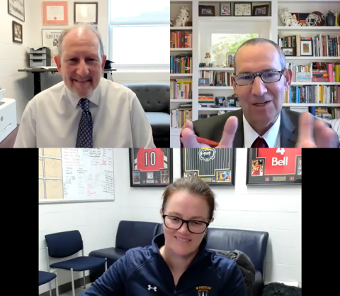 Screenshot of Gordon Bloom, Chantal Vallée, and Mike Cohen