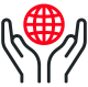icon of hands holding a globe