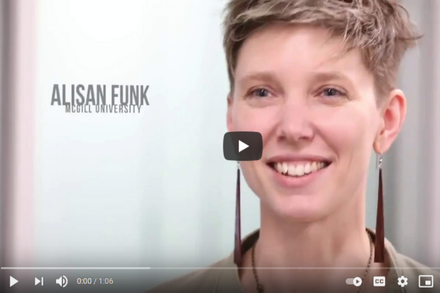 Video screenshot of Alisan Funk