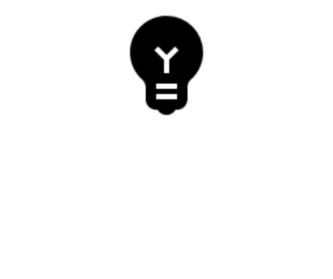Icon of a lightbulb. 