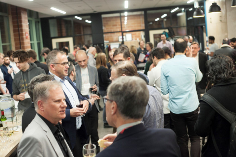 Photo of guest networking during the 2019 Celebration of Innovation and Entrepreneurship.