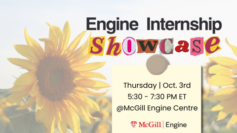 Engine Internship Showcase taking place on Oct. 3rd, 2024