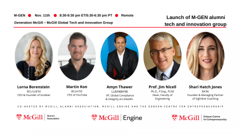 Poster of Launch of M-gen event. Nov. 11th 8:30-9:30 pm ET. 