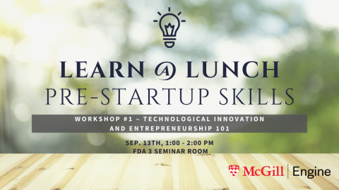 Poster of Pre-startup Workshop 1 Technological Innovation and Entrepreneurship 101