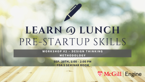 Poster of Pre-startup Workshop 2 Design Thinking Methodology Event