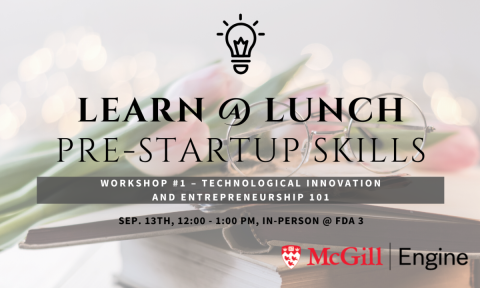 Technological Innovation and Entrepreneurship 101 will take place on Sep. 13