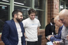 People participating in a networking event