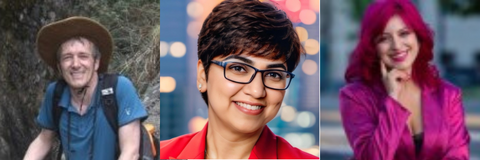 Profile Pictures of Professor Luc Mongeau and Malvika Nagrath and Alicia Reyes