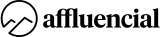 Affluencial logo, black and white 