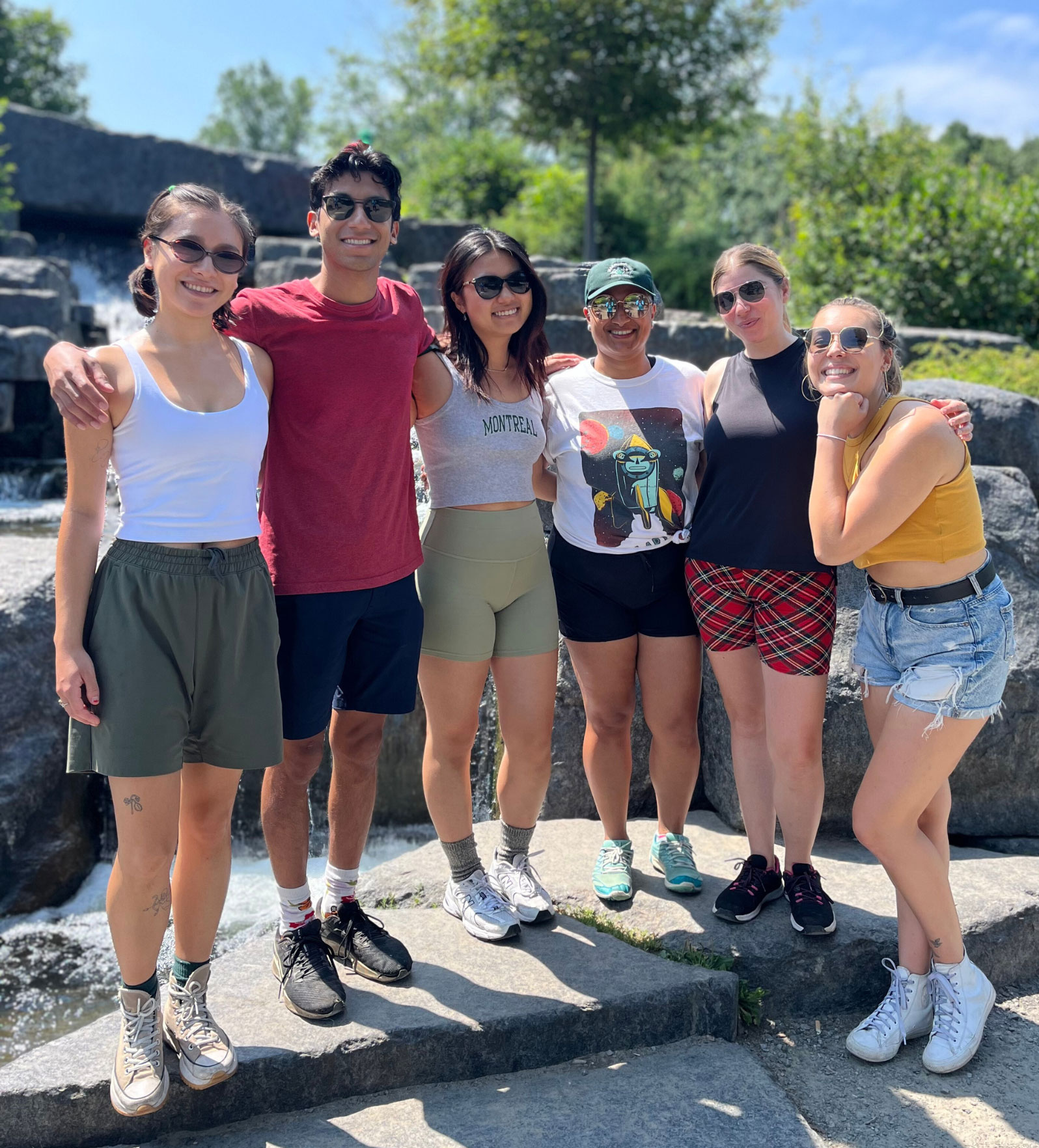 (l to r) Katia Hwang, Max Au, Michelle Zhou, Nia Fernandez, Renee Pellissier, and Claudia Flynn