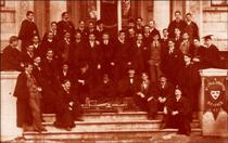 Students of Department of Applied Science posing for group photo after graduation