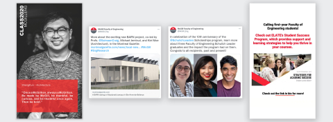 4 social media posts