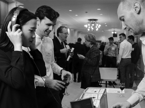 Image of students posing for a photo during an event