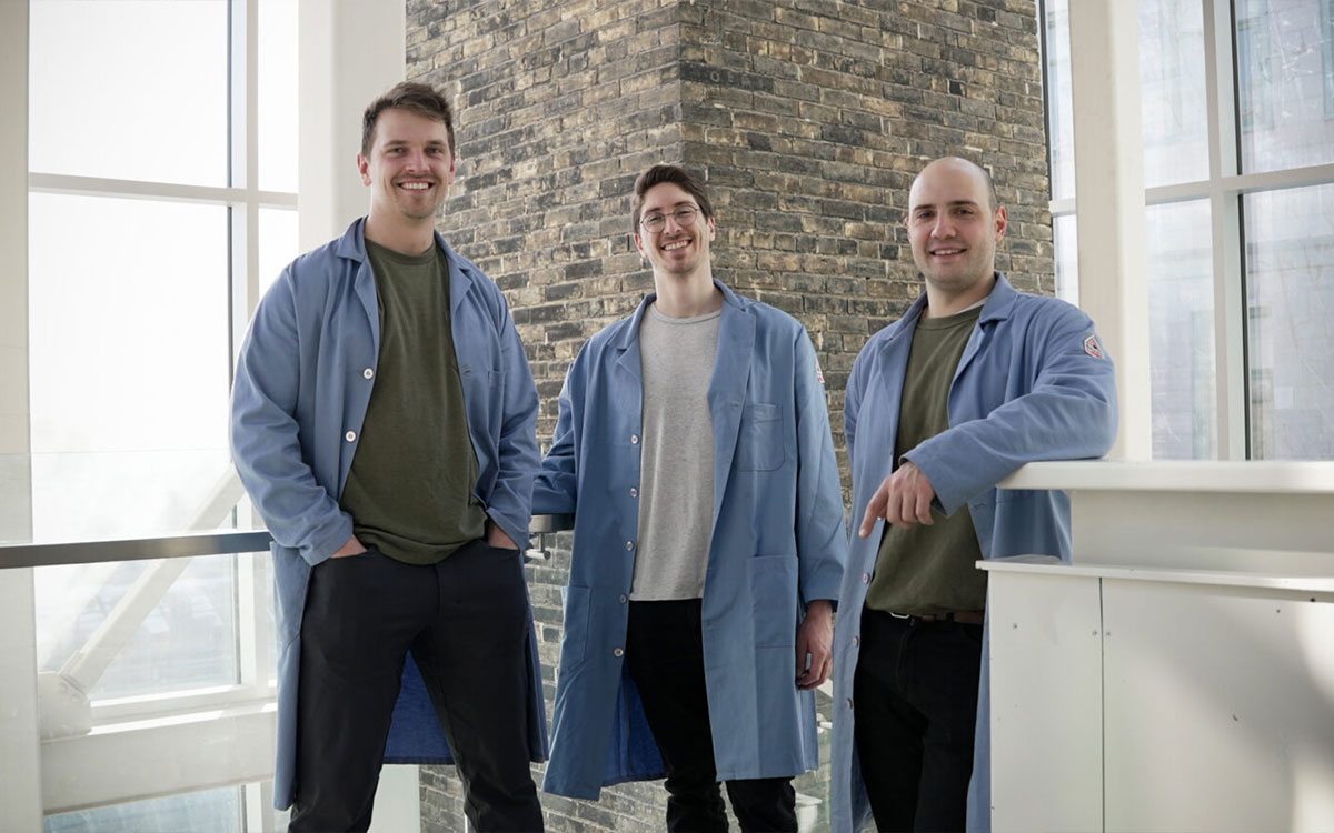 Altiro founders (from left) Nic Pinkerton (BEng’20, MEng’23), Samson Bowen-Bronet (BEng’17, MEng’21) and Martin Aralov (BEng’17, MEng’21)