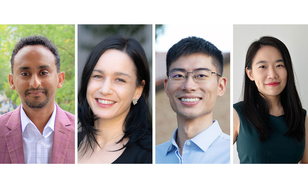 (l to r) Matiyas Bezabeh, Sarah Jordaan, Yi Shao, and Lili Wei 