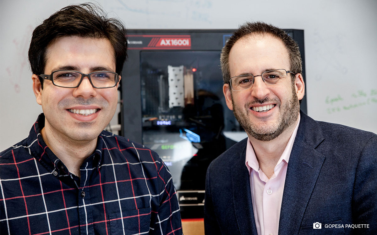 Professors Warren Gross and Arash Ardakani smiling