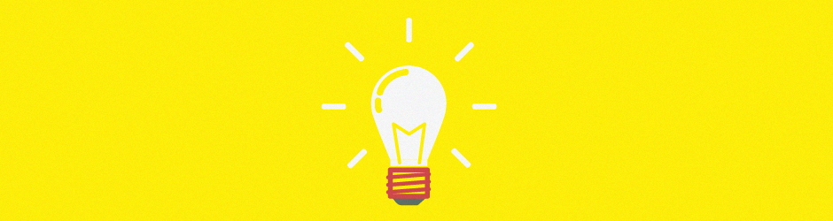 a light bulb illustration in yellow background