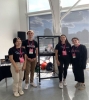 Ryan and her team at the Startupfest in Montreal along with their first prototype