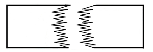 Jagged lines for wood