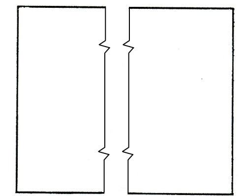 Zig-zag break lines