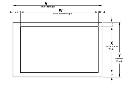 Standard Block Outline 6 Screen Printing Numbering Stencils