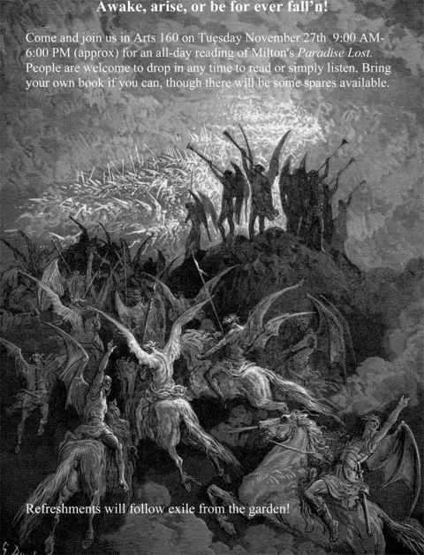 An all-day reading of Milton's Paradise Lost - Poster