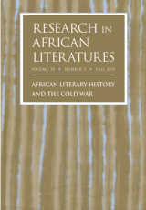 Cover of journal Research in African Literatures, African Literary History and the Cold War, Volume 50, Number 3, Fall 2019