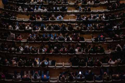 Students sitting in a lecture hall
