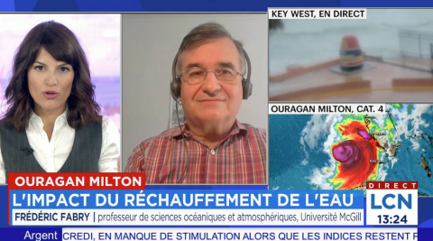 Professor Frederic Fabry talks on live TV: LCN.