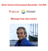 Cover of Newsletter with photo of Jean Lemire