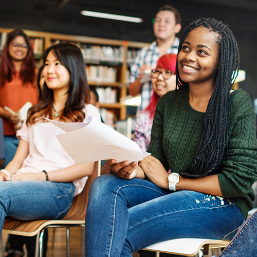 Students attending a lecture