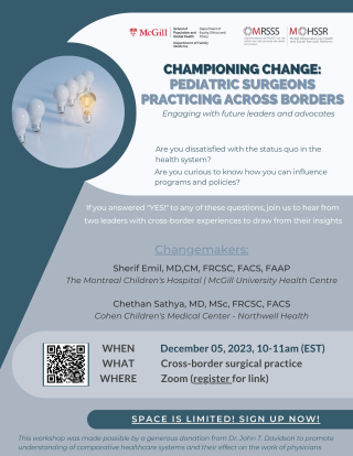 Poster for Championing Change on December 5th