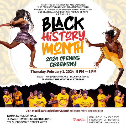 Black History Month Opening Ceremony flyer