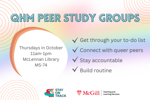 Decorative graphic for QHM Peer Study Groups series