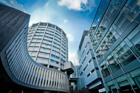 Life science complex building facade