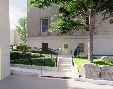 External stairs in front of Thomson House